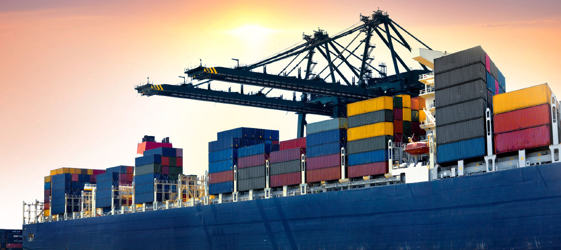 Cargo ship for import export business
