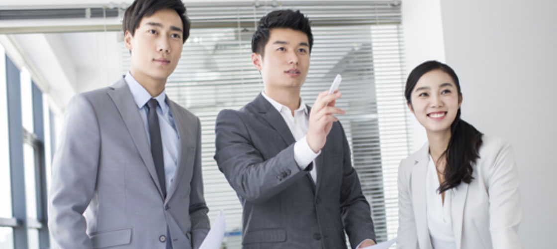 Optimistic business team