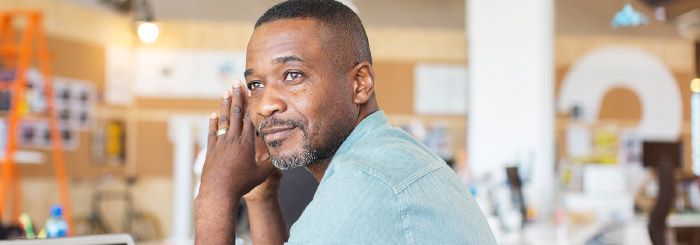 Optimistic small business owner Optimistic small business owner