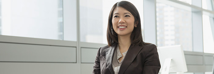 Optimistic smiling female Optimistic smiling female
