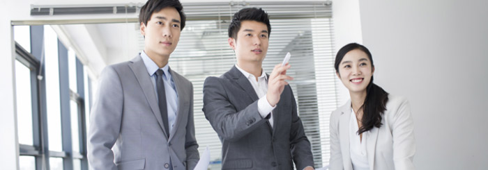 Optimistic business team Optimistic business team