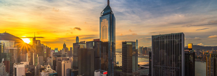 Sunset over Hong Kong Sunset over Hong Kong