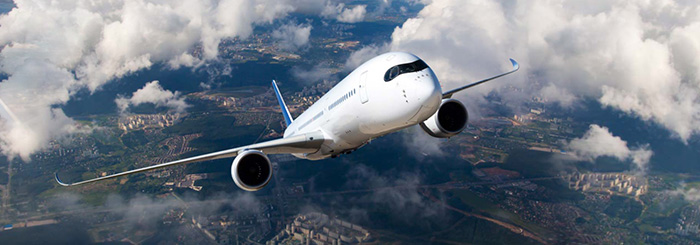 Aircraft soaring above clouds Aircraft soaring above clouds
