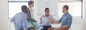 Business team meeting for security and fraud prevention
